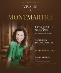 Vivaldi à Montmartre avec les Artistes de l'Opéra et Sarah Nemtanu - Eglise Saint Jean de Montmartre