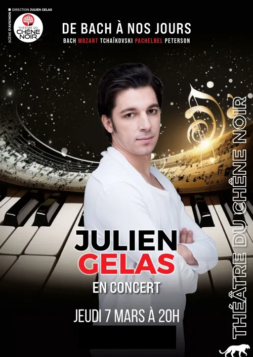 Affiche de De Bach à nos jours : Julien Gelas en concert