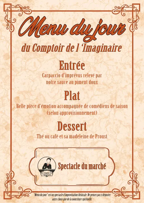 Affiche de Menu du jour