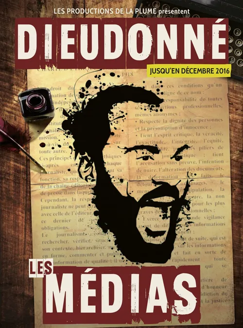 Affiche de Dieudonné dans Les Médias