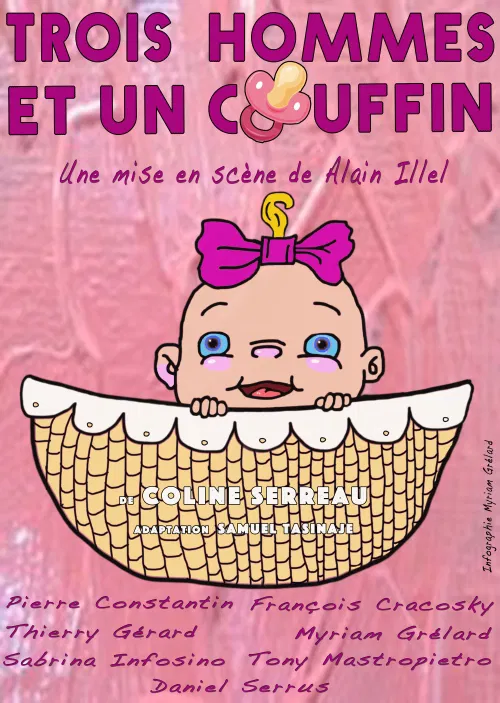 Affiche de Trois Hommes et un couffin