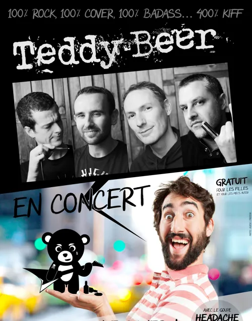 Affiche de TeddyBeer – 100% rock, 100% cover, 100% badass
