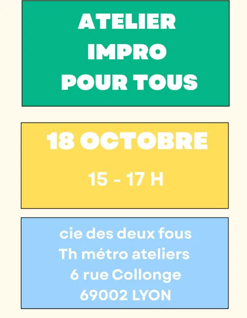 Affiche de Atelier impro : osez l'impro / séance à la carte