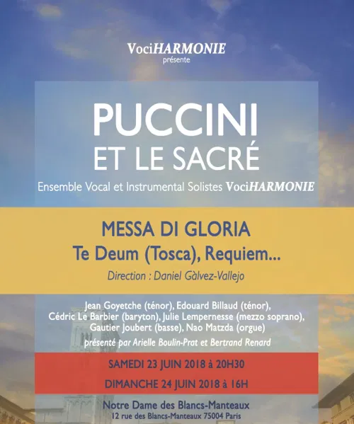 Affiche de Puccini et le Sacré