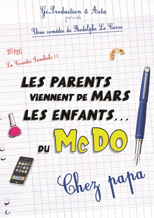 Affiche de Les parents viennent de Mars, les enfants du Mc Do ! Chez Papa