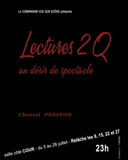 Affiche de Lectures 2Q, un désir de spectacle