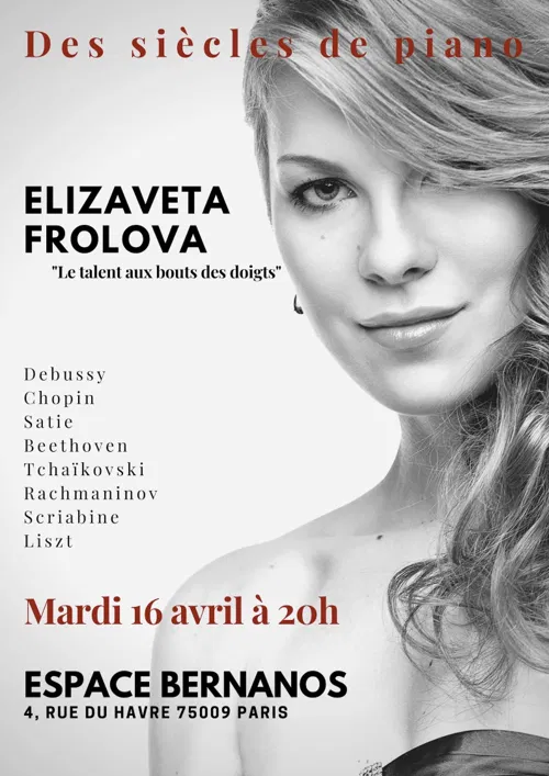 Affiche de Des siècles de piano - Elizaveta Frolova : Le talent aux bouts des doigts