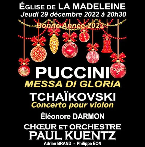 Affiche de Orchestre Paul Kuentz : Puccini Missa di Gloria / Tchaikovski Concerto pour violon