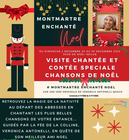 Affiche de Montmartre enchanté Noël : Visite contée et chansons de noël | par Veronica Antonelli