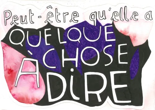 Affiche de Peut-être qu'elle a quelque chose à dire