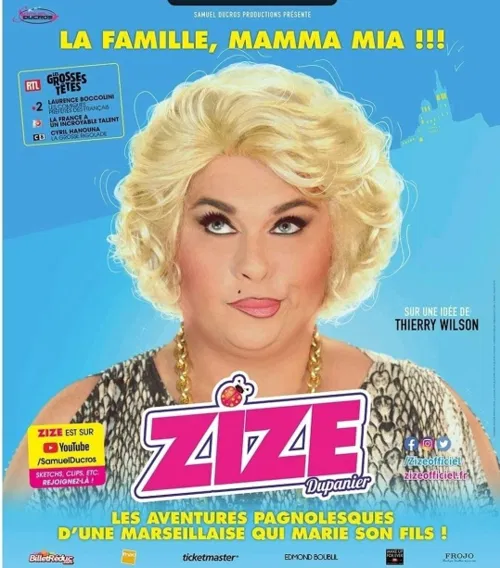Affiche de Zize dans La famille Mamma Mia
