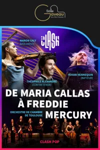 Affiche de Clash Pop : de Maria Callas à Freddie Mercury