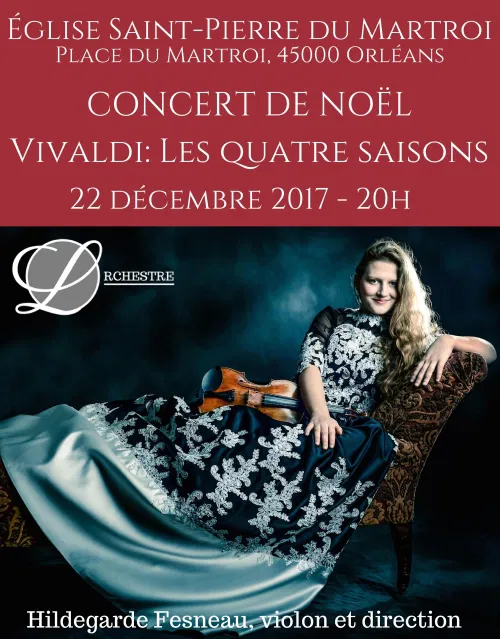 Affiche de Concert de Noël : Vivaldi Les quatre saisons | Hildegarde Fesneau