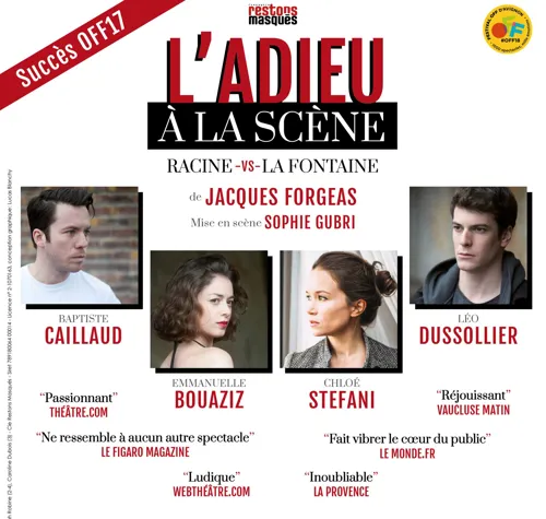 Affiche de L'adieu à la scène, Racine vs La Fontaine