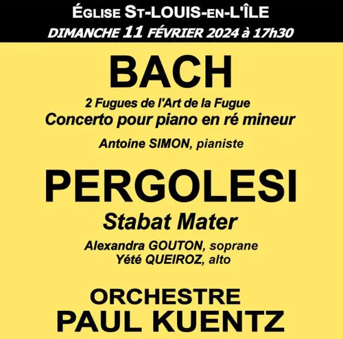 Affiche de Orchestre Paul Kuentz : Bach Pergolesi