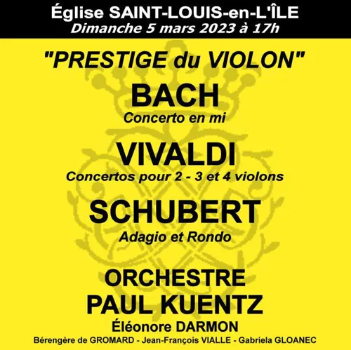 Affiche de Orchestre Paul Kuentz : Prestige du violon