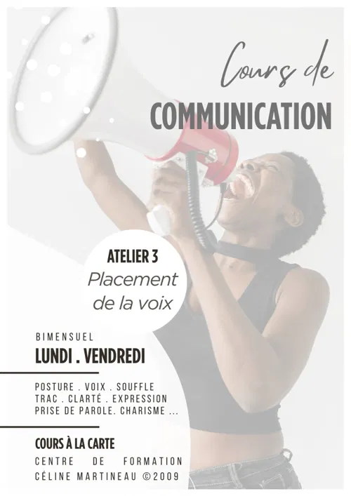 Affiche de Atelier Communication 3 : Placement et projection de la voix