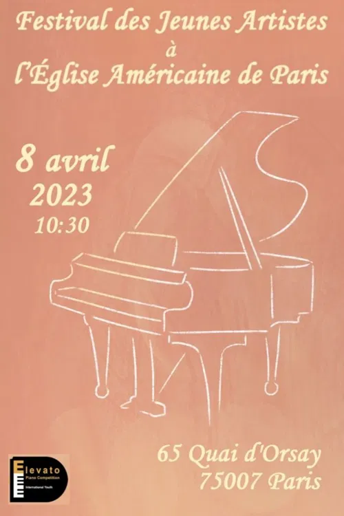 Affiche de Festival des Jeunes Artistes à l'Eglise Américaine de Paris