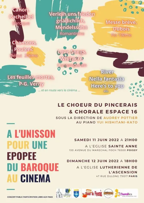 Affiche de A l'unisson pour une épopée du baroque au cinéma