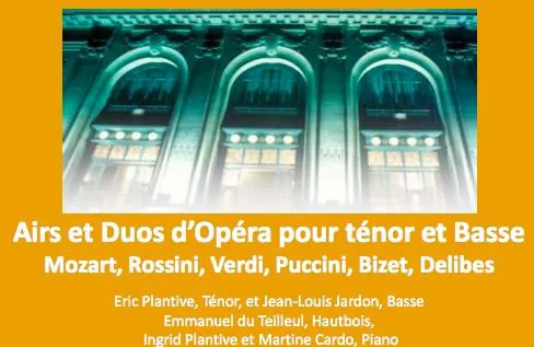 Affiche de Airs et duos d'opéra pour ténor et basse | Soirée Caritative avec buffet
