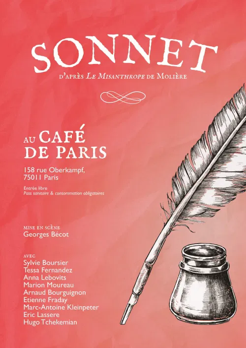 Affiche de Sonnet, d'après le misanthrope de Molière