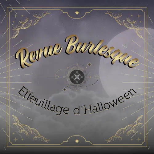 Affiche de Revue Burlesque d'Halloween avec les Polissonnes