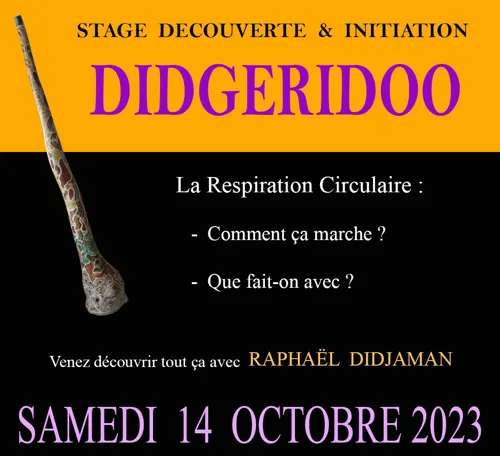 Affiche de Stage découverte et initiation au Didgeridoo