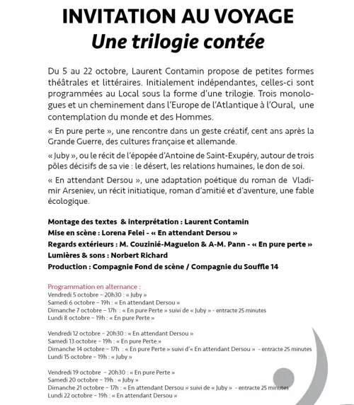Photo 2 de Invitation au voyage : une trilogie contée