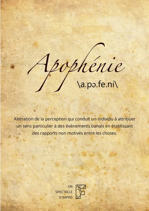 Affiche de Apophénie