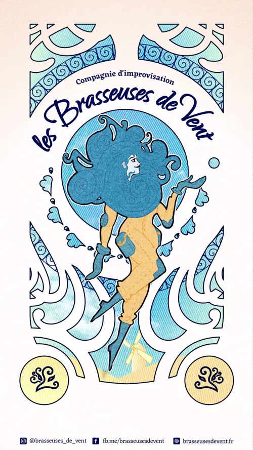 Affiche de Spectacle d'Improvisation - Brasseuses de Vent