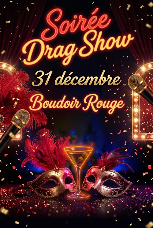 Affiche de Le Nouvel An du Boudoir Rouge : Drag & Clubbing
