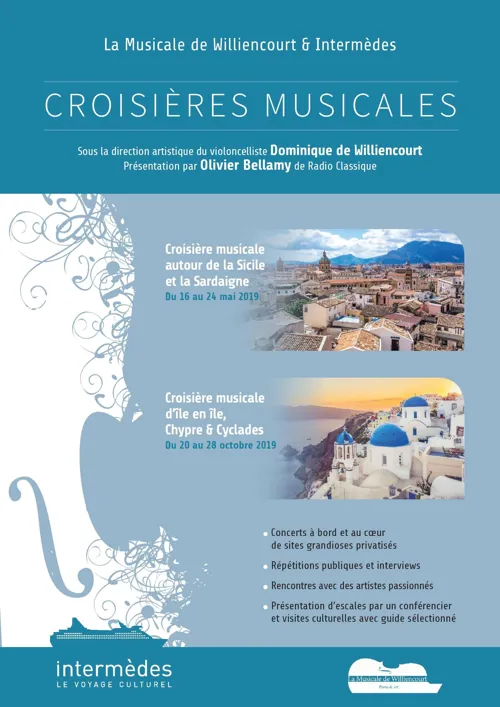 Affiche de Croisières La Musicale de Williencourt & Intermèdes `| Présentation 2019