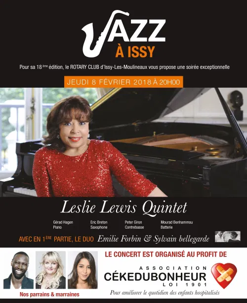 Affiche de Leslie Lewis Quintet | + 1ère partie Émilie Forbin et Sylvain Bellegarde