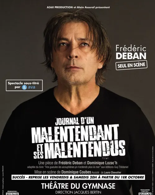 Affiche de Frédéric Deban dans Journal d'un malentendant et ses malentendus