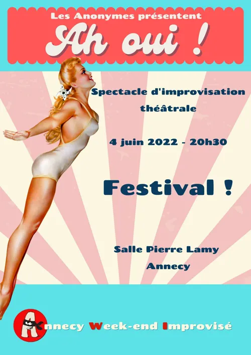 Affiche de Spectacle d'improvisation théâtrale : Festival !