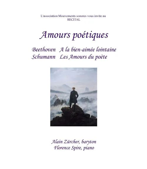Affiche de Amours poétiques, récital de lieder