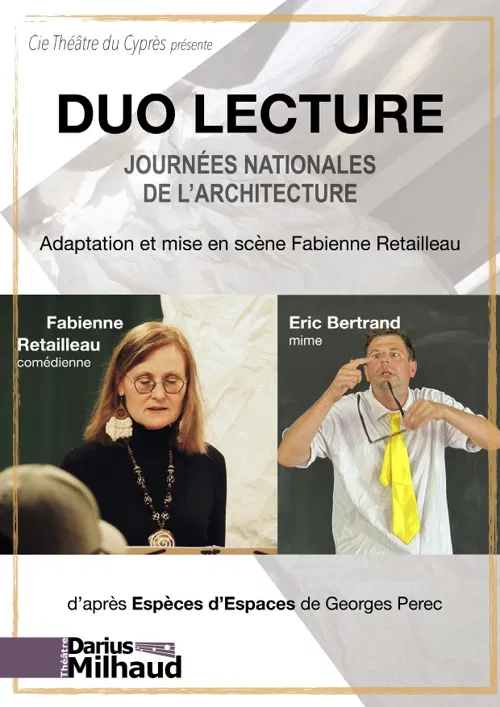 Affiche de Duo Lecture | Journées nationales de l'architecture
