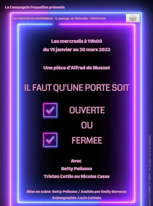 Affiche de Il faut qu'une porte soit ouverte ou fermée