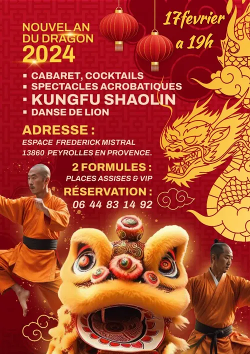 Affiche de Nouvel An Chinois du Dragon