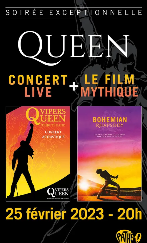 Affiche de Soirée Queen : Live acoustique + film Bohemian Rhapsody