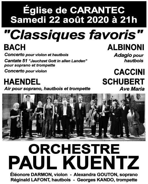Affiche de Classiques favoris Bach / Haendel | Carantec