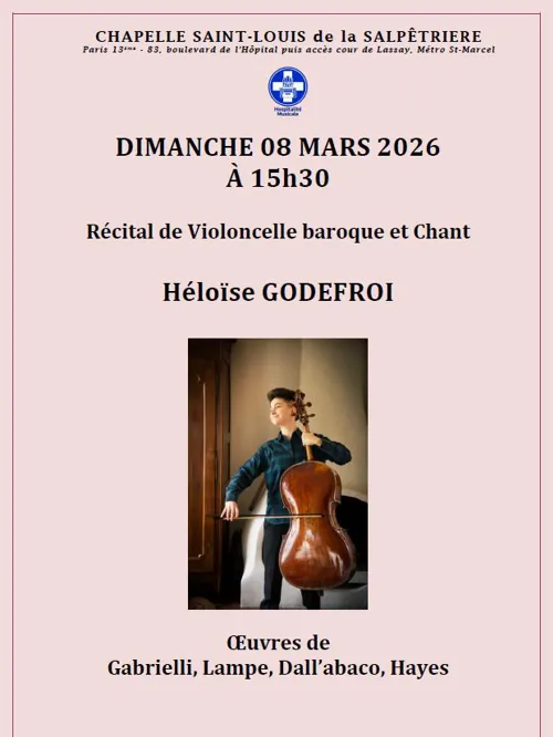 Affiche de Violoncelle et voix à la chapelle de la Salpêtrière