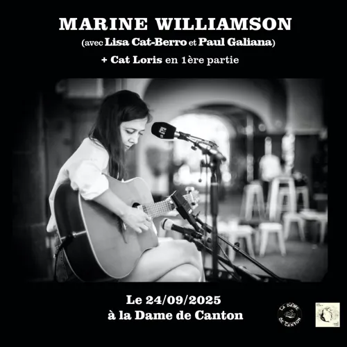 Affiche de Marine Williamson + 1ère partie Cat Loris