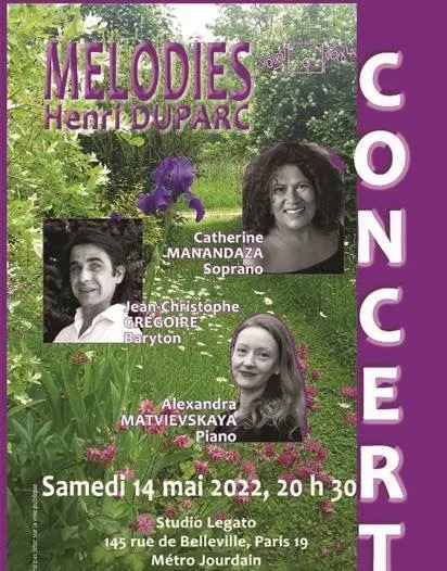 Affiche de Mélodies : Henri Duparc