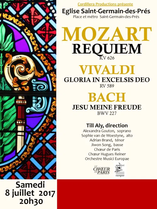 Affiche de Concert Mozart, Vivaldi & Bach