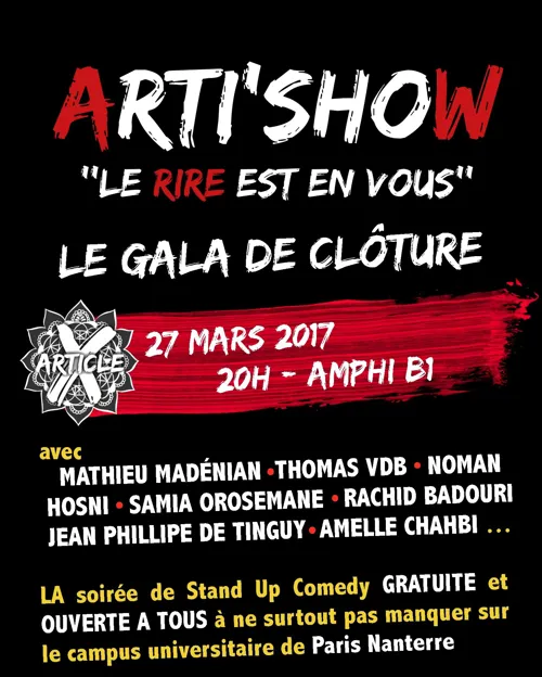 Affiche de Festival Arti'Show | Gala de Clôture