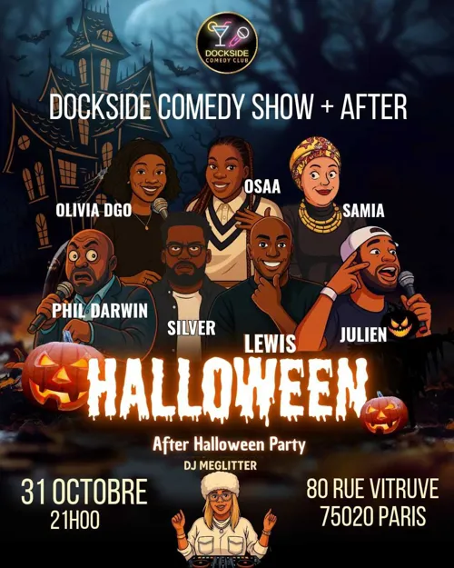Affiche de Dockside Comedy Show | Spécial Halloween