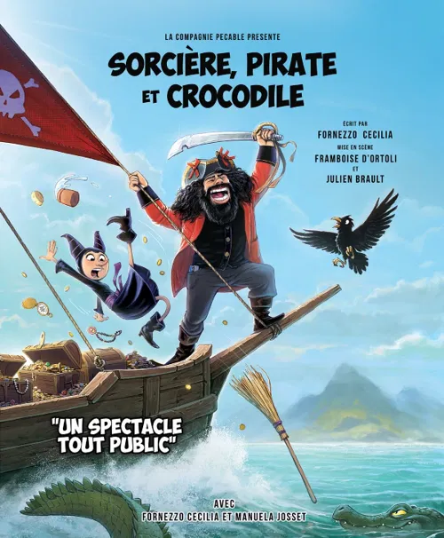 Affiche de Sorcière pirate et crocodile
