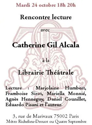 Affiche de Rencontre lecture avec Catherine Gil Alcala