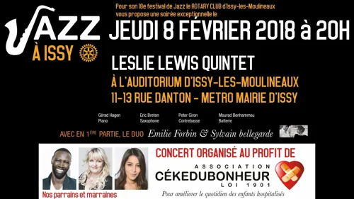 Photo 1 de Leslie Lewis Quintet | + 1ère partie Émilie Forbin et Sylvain Bellegarde